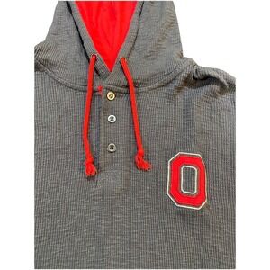 Colosseum Ohio State Buckeyes Thermal Hoodie Mens XLGray Pullover Knit OSU